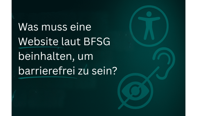 Was muss eine Website laut BFSG beinhalten um barrierefrei zu sein