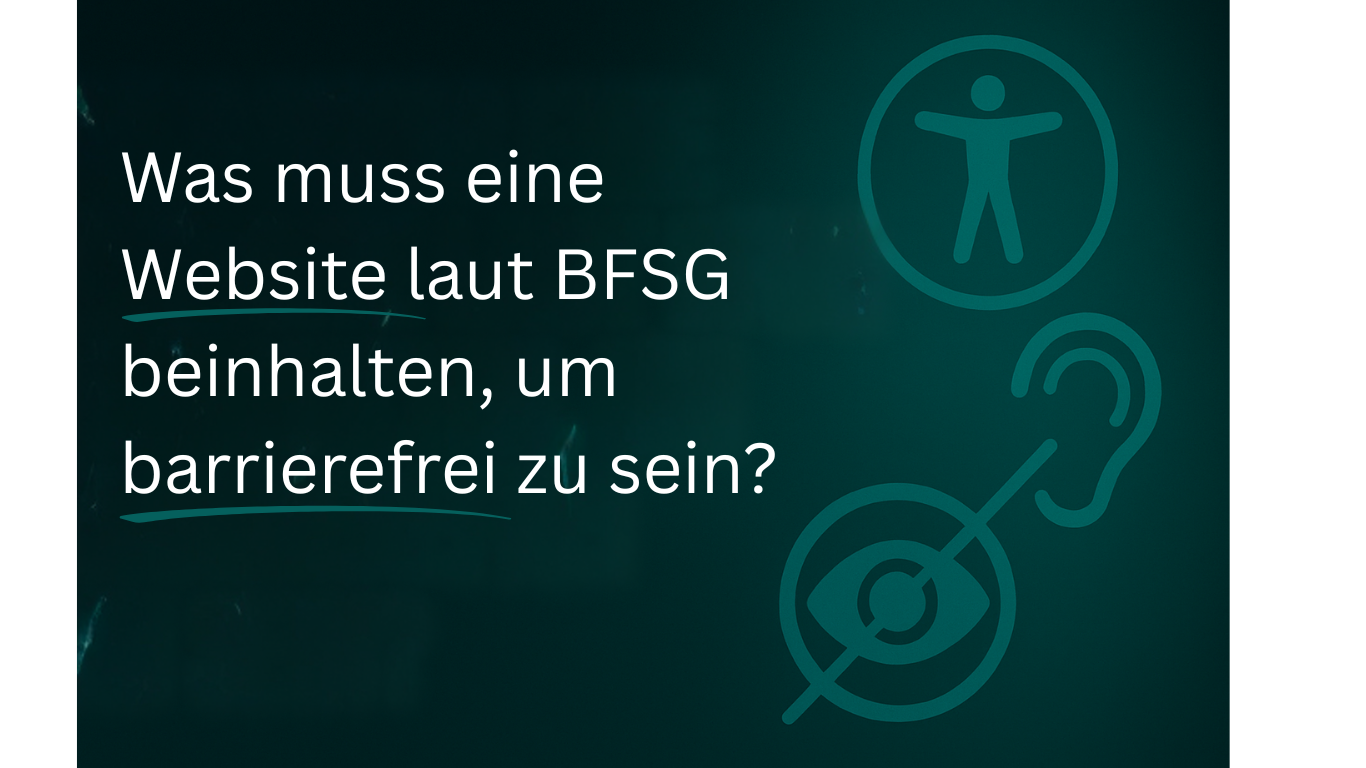 Was muss eine Website laut BFSG beinhalten um barrierefrei zu sein